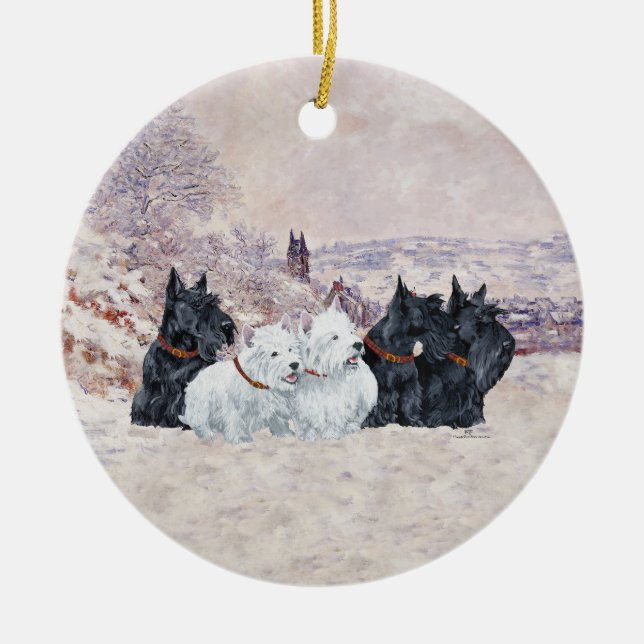 We Five Winter Ceramic Ornament (Front)
