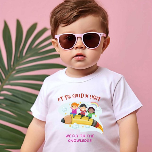 We Fly To The Knowledge White Kids Baby T-Shirt (Creator Uploaded)