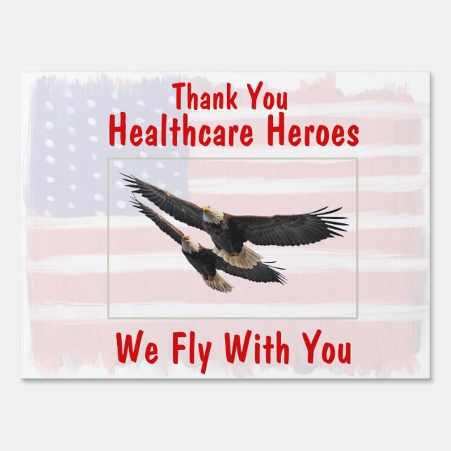 We Fly With You Flag Sign (Front)