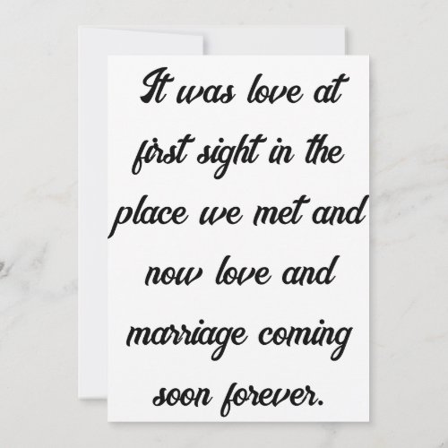 We found love at first site invitation