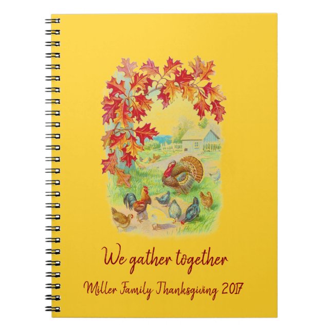 We Gather Together: Personalized Thanksgiving Notebook (Front)