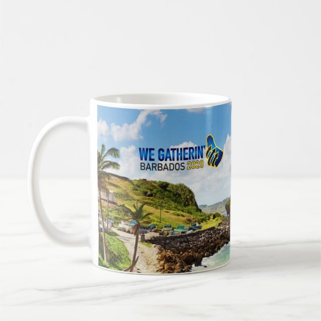 We Gatherin Barbados Personalised mugs (Left)
