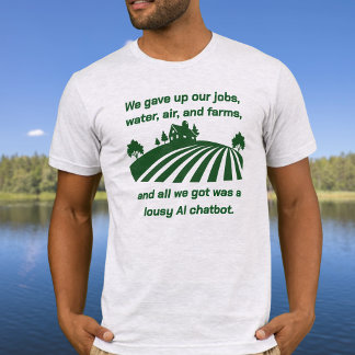We gave up our jobs, air water, farms AI chatbot T-Shirt