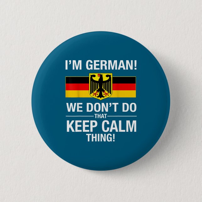 We German Don' Keep Calm Button (Front)