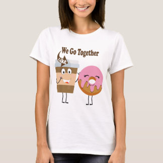 We Go Together Like Donuts And Coffee Couple Shirt