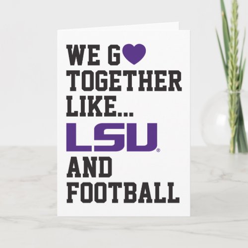 We Go Together Like LSU and Football Holiday Card