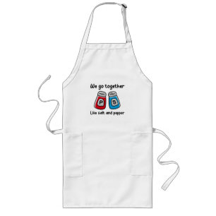 We Go Together Like Salt and Pepper - for Couple Long Apron