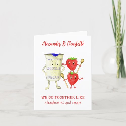 we go together like Valentines couples Funny Quote Holiday Card