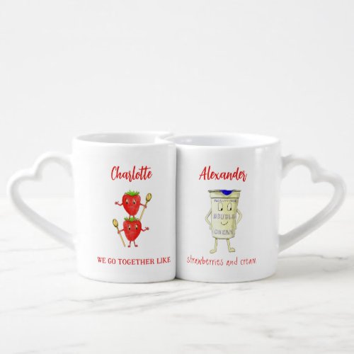 we go together like Valentines couples Quote Card Coffee Mug Set