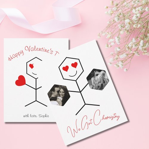 We Got Chemistry Modern Photo Valentines Day Card