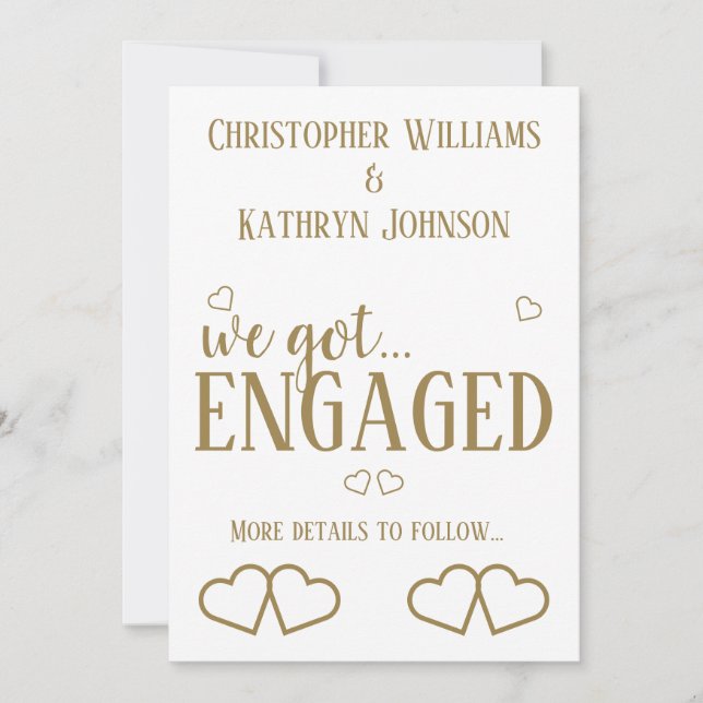 We Got Engaged Announcement (Front)