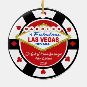 We Got Hitched in Vegas Ornament 2026