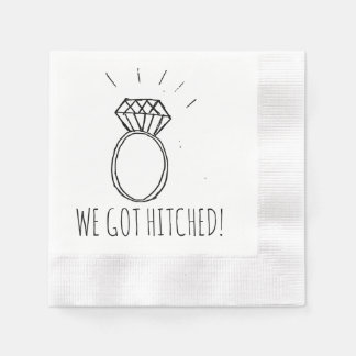 we got hitched - Paper Napkin