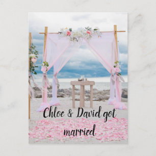 We got married! Announcement of marriage Postcard