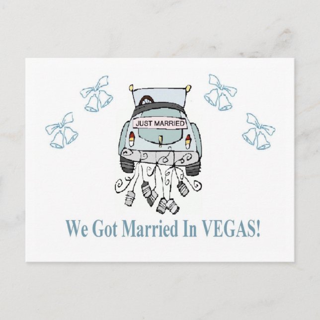 We Got Married In VEGAS! Postcard (Front)
