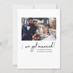 We Got Married Mod Photo Wedding Announcement