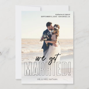 We Got Married Photo Announcement