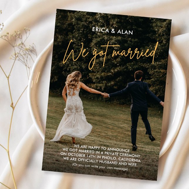 We got married photo wedding  announcement (Creator Uploaded)