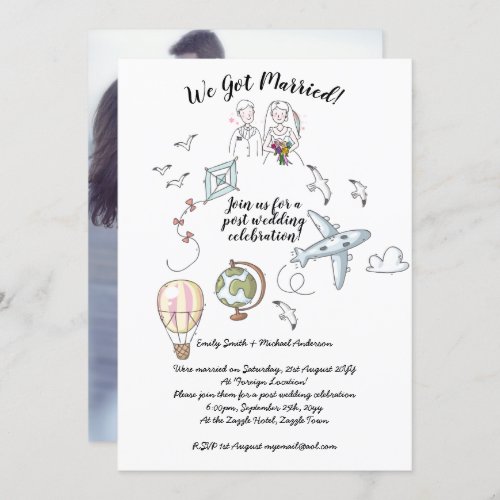 We Got Married _ PHOTO Wedding Reception Invites