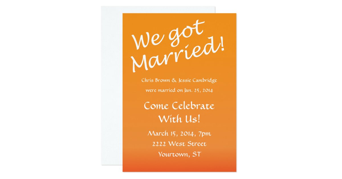 Post Wedding Party Invitations 7