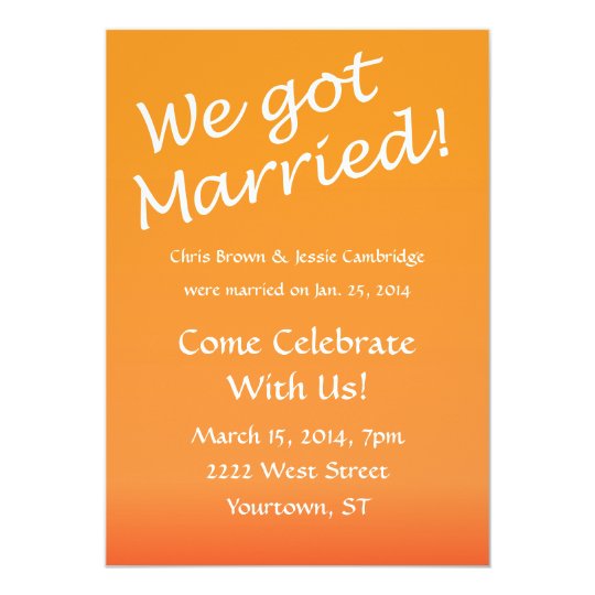 Wedding Party Invitations After Getting Married 8