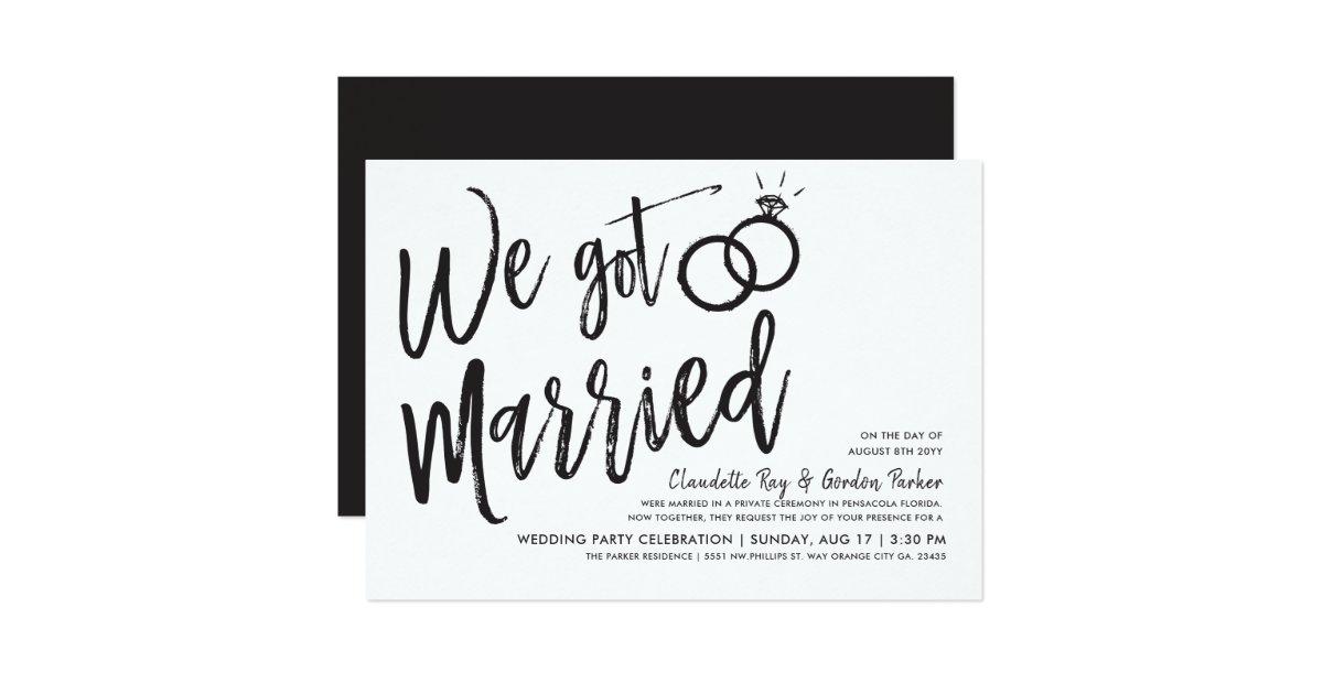 We Got Married Party Invitations 9