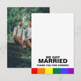 We Got Married Thank You For Coming Card