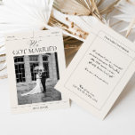 We Got Married Vintage Wedding Announcements Card<br><div class="desc">Share the news of your union with family and friends in a style that reflects your classic taste. Customize the card with your names, date, and a personal message to make it uniquely yours. Part of the MIA wedding collection, this announcement card coordinates effortlessly with other items for a cohesive...</div>