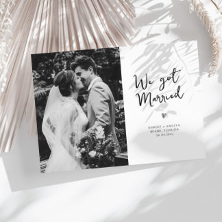 we got married wedding announcement