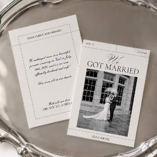 We Got Married Wedding Digital Announcements Card