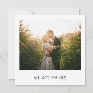 We Got Marrried Photo Wedding Elopement Announcement