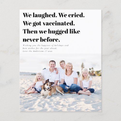 We Got Vaccinated Funny Photo  Holiday Card