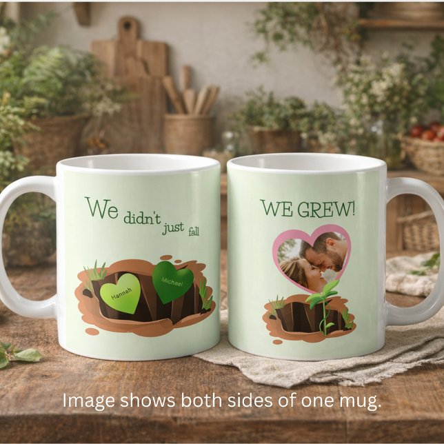 We Grew Love Personalized Photo Valentine Mug (Creator Uploaded)