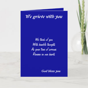 We grieve with greeting cards
