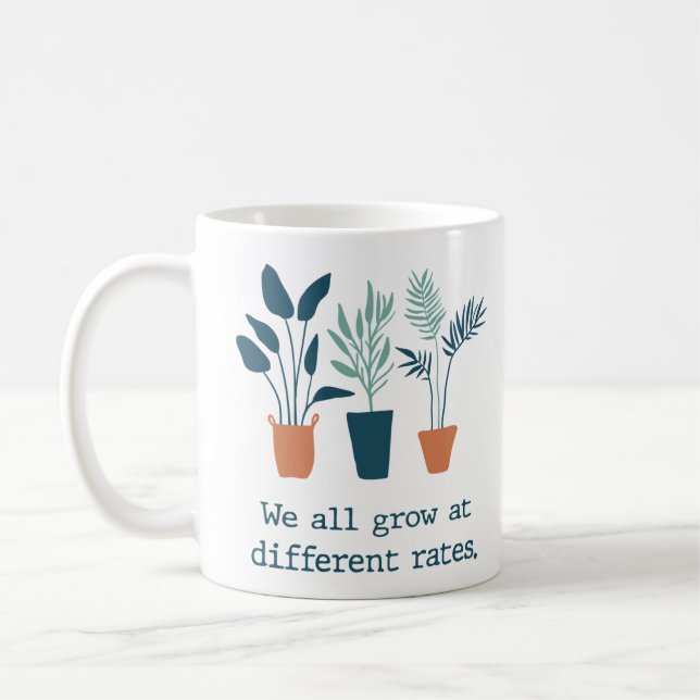 We Grow At Different Rates Coffee Mug (Left)