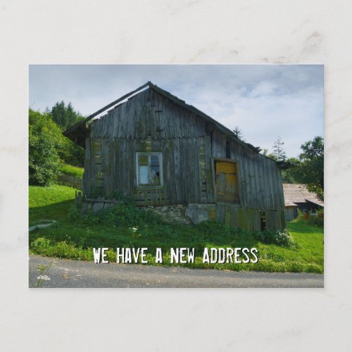 We Have a New Address  Funny Announcement Postcard