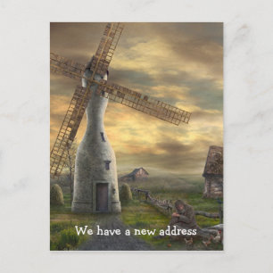 We have a new address - Postcard - Template