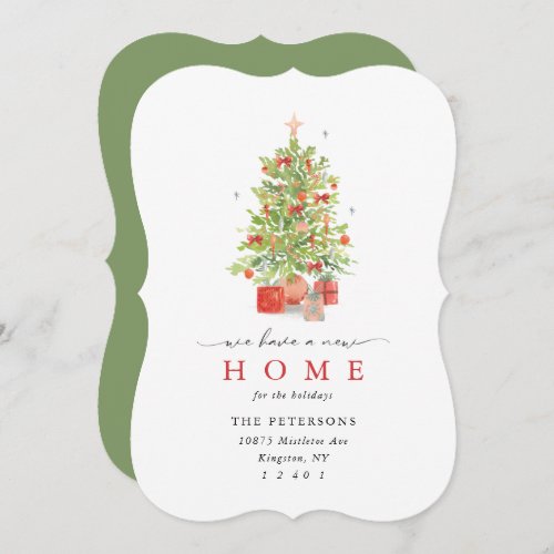 We Have a New Home Christmas Moving Announcement