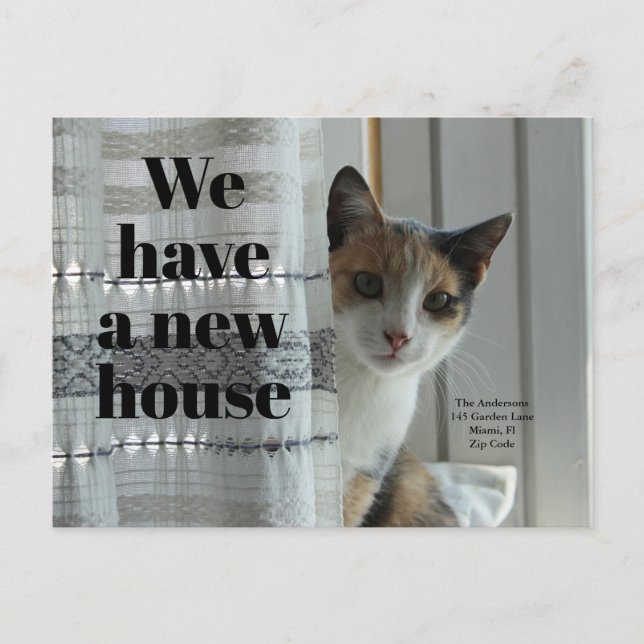 We Have A New House Photo Announcement Postcard (Front)
