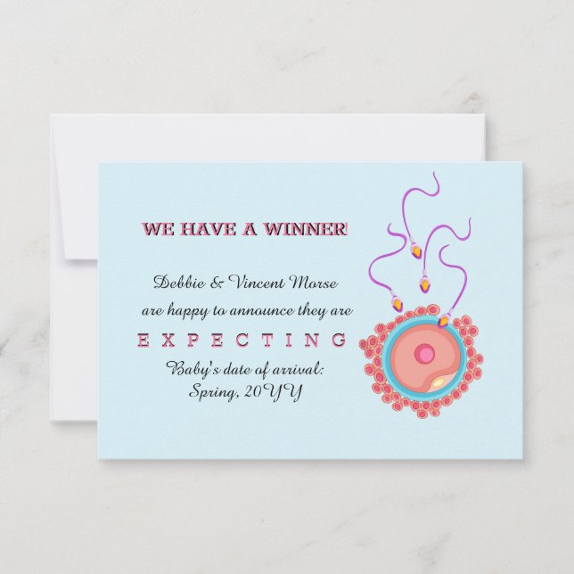 We Have a Winner Pregnancy Announcement (Front)