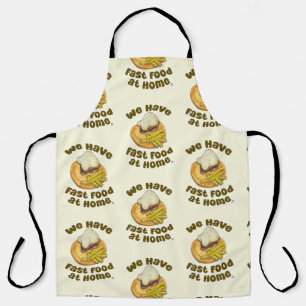 We Have Fast Food Epic Nostalgia Pattern Apron