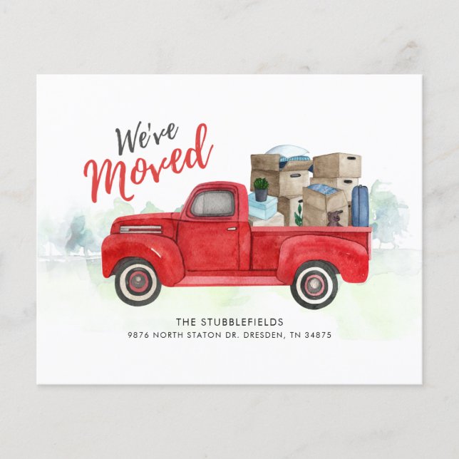 We Have Moved Address Moving Announcement (Front)