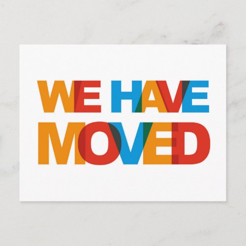 We Have Moved Announcement Postcard