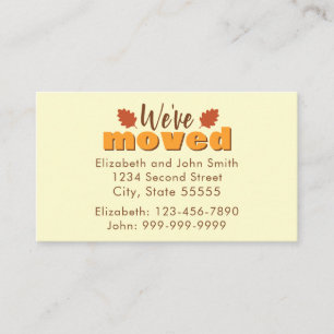We Have Moved Autumn Colors Moving Announcement