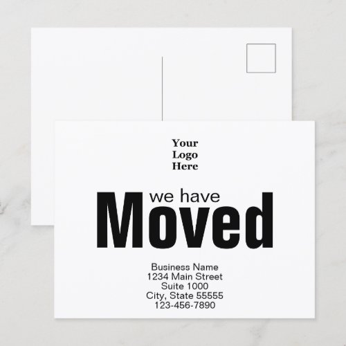 We Have Moved Branded Business Moving Announcement Postcard