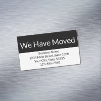 We Have Moved Business Announcement Black & White