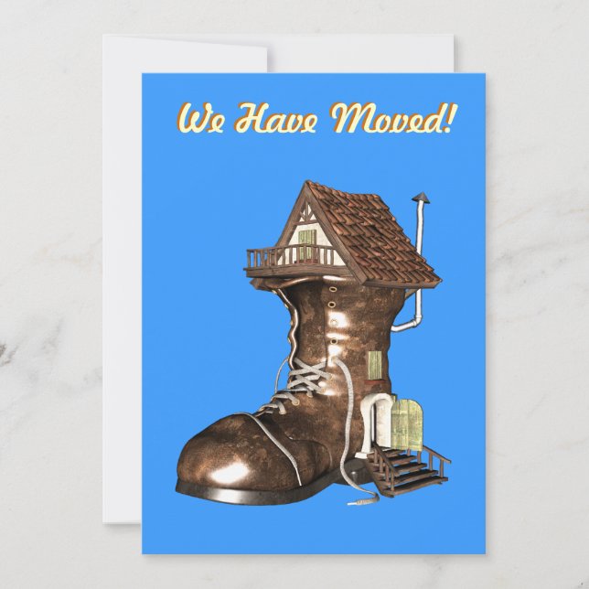 we have moved card anouncement card (Front)