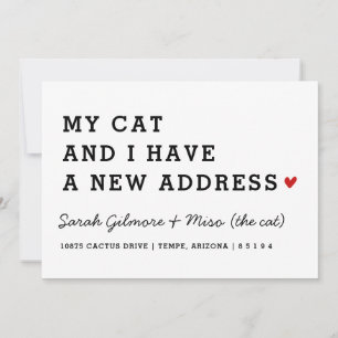 We Have Moved Card My Cat and I Moving Card