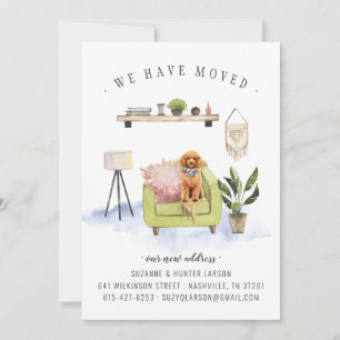 We Have Moved Cavapoo Boho Moving Announcement
