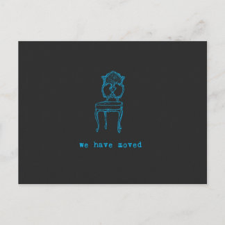 We Have Moved Chalkboard Colored Announcement Postcard